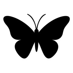 Elegant Butterfly Silhouette Premium Black Vector Design on Transparent Backgrounds