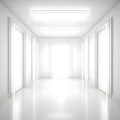 Fototapeta premium White minimalist background with a clean modern grid design, featuring subtle gray lines and light shading for a balanced 16:9 composition