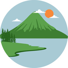 Circle Mountain Lake Icon