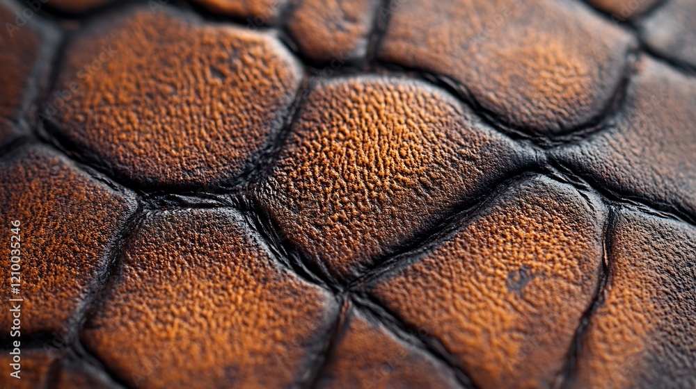 Poster leather texture close-up: a captivating macro shot of a textured brown leather surface. the intricat