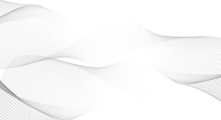 Smooth and flowing dynamic black wave lines isolated on white background. Stylized wave line art vector background.