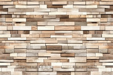 A textured wall made of various wooden planks in shades of brown, creating a rustic and natural appearance.
