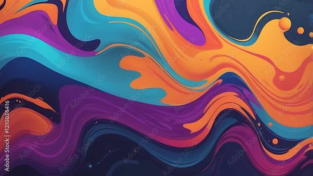 Poster dynamic abstract background with swirling fluid shapes for modern business design and creativity