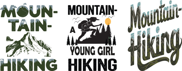 T-shirt design hiking