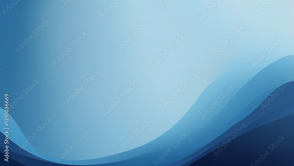 Poster abstract blue gradient background for business use with smooth curved lines