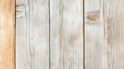 Fototapeta premium A close-up view of rustic wooden planks featuring varied textures and colors that showcase natural wood grain and knots.