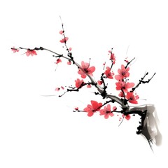 Chinese Peach tree blossom flower plant
