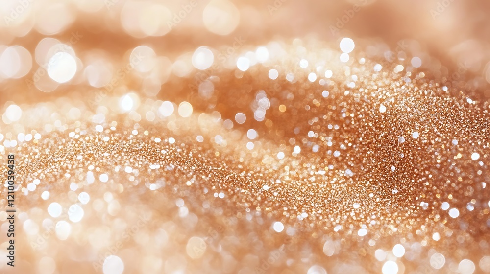 Poster golden glitter texture: shimmering, luxurious golden glitter creates a captivating texture, with sof