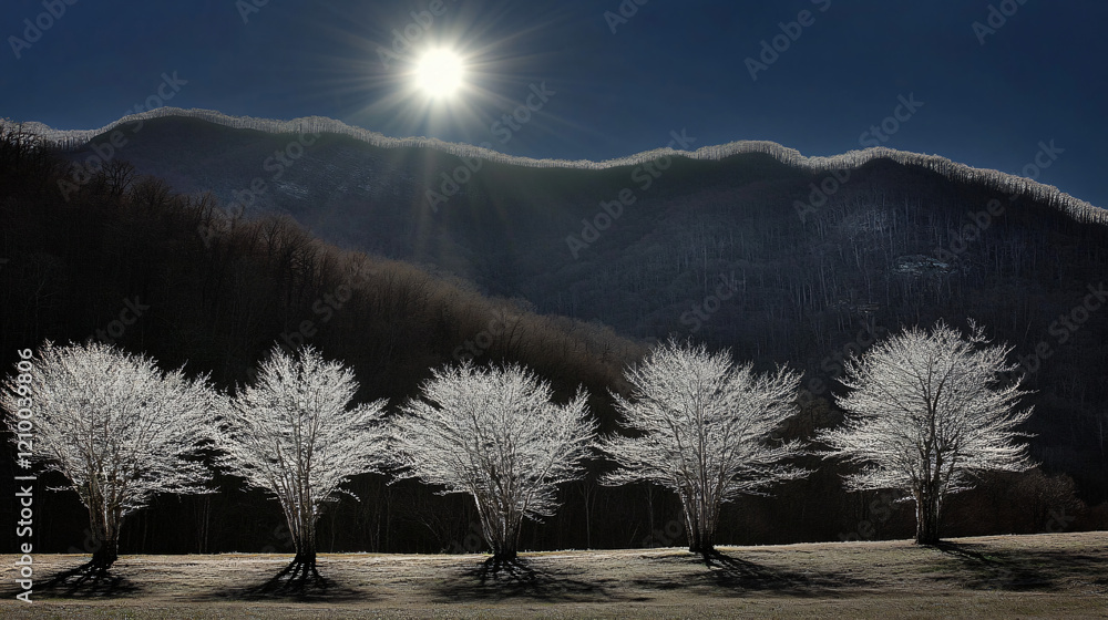 Wall mural landscape, spring season beautiful