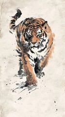 Obraz premium Tiger wildlife painting animal