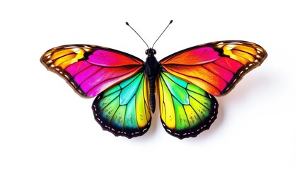 Obraz premium butterfly image with unique wings on a white background