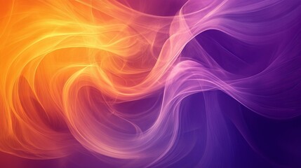 colorful abstract background with swirling orange and purple hues, high detail, artistic and elegant, dynamic and vibrant, calming and modern atmosphere