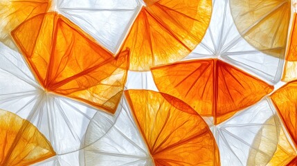 Dried orange slices, backlit, studio, abstract texture, food design