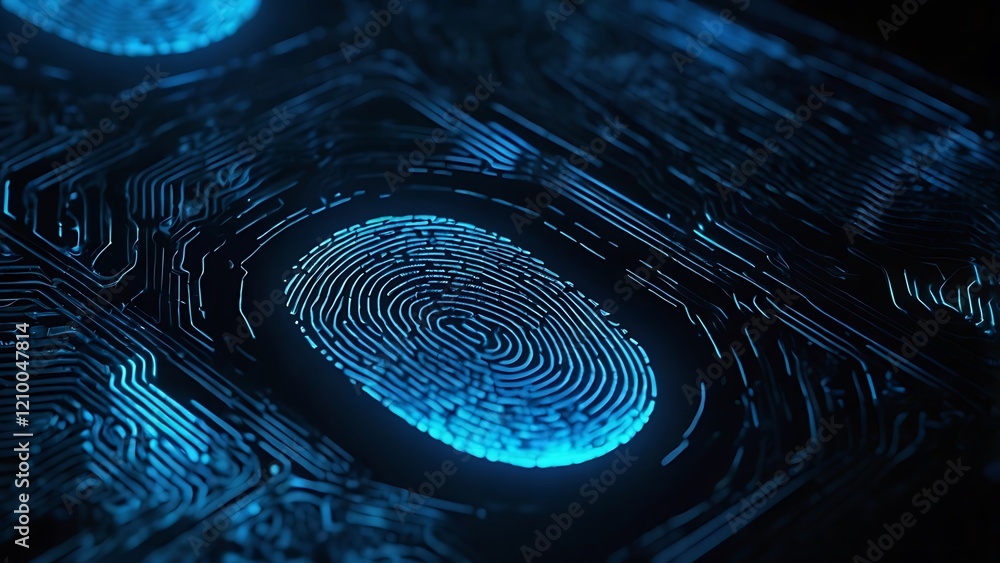 Aufkleber digital fingerprint identification technology for business cyber security and identity verification