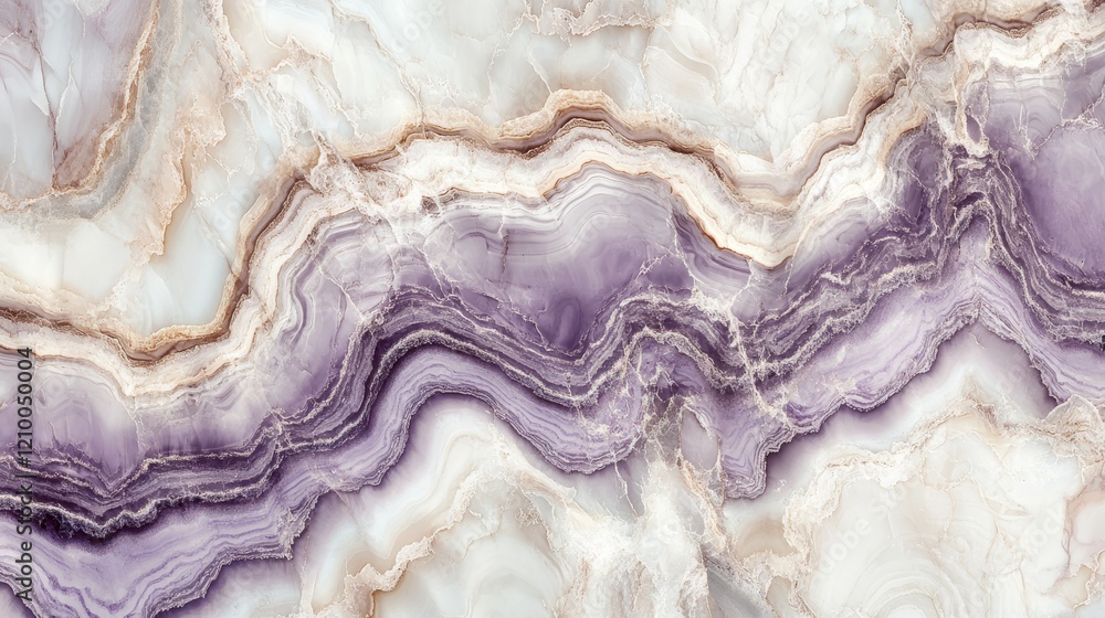 Poster amethyst onyx stone texture with wave like patterns