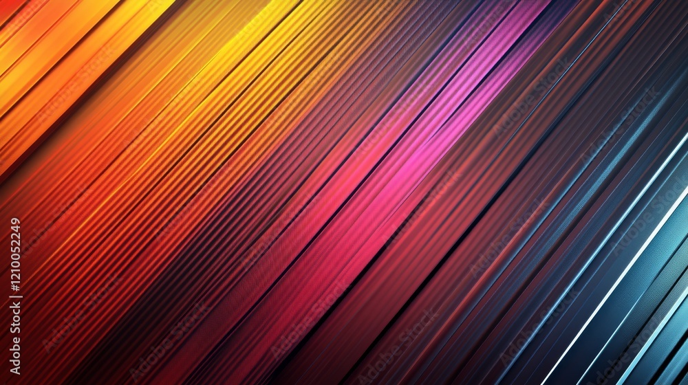 Poster Abstract Diagonal Lines Colorful Gradient Design
