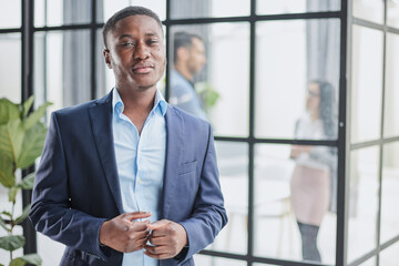 Mature african american executive businessman at workspace.