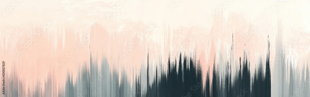 Poster pencil strokes create a calming gradient in pastel hues bringing serenity to a minimalist design