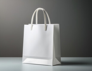 Minimalist White Paper Bag