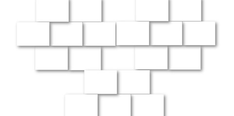 Simple Square cube box plate board on white wall background. 3d rendering. Multiple Horizontal Business Card Modern Mockup for Branding Presentation, Corporate Identity, Advertising, Graphic design.