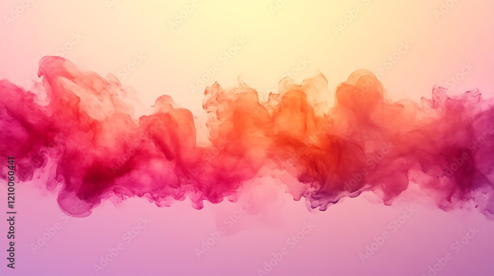 Poster abstract ink swirl: a mesmerizing swirl of vibrant pink and orange ink dances across the frame, crea