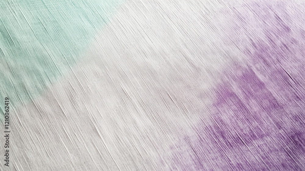 Aufkleber Elegant lavender and mint dashed lines create a soothing visual on a textured surface in natural light