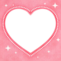 Valentines heart frames and sparkles watercolor