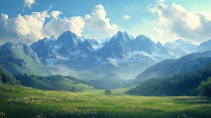 Fototapeta premium panorama of the mountains