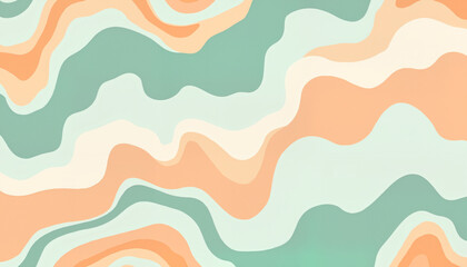 Abstract wavy patterns in soft pastel colors