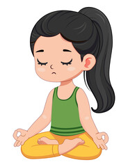 Yoga day, Woman meditating with peaceful background