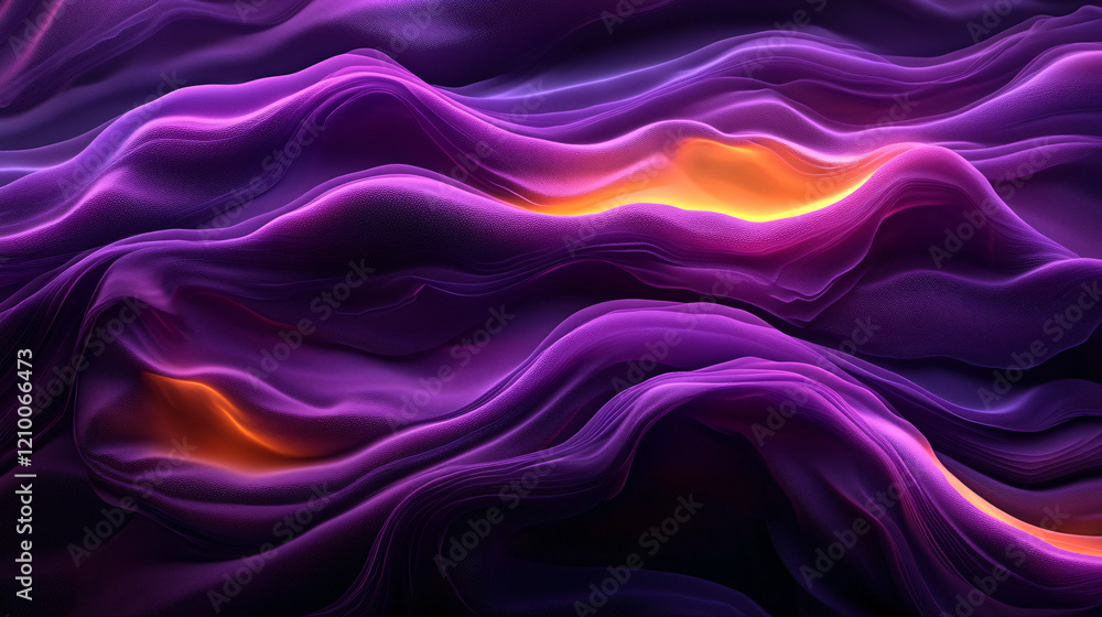 Poster purple and orange abstract background with fluid shapes and textures for creative design projects