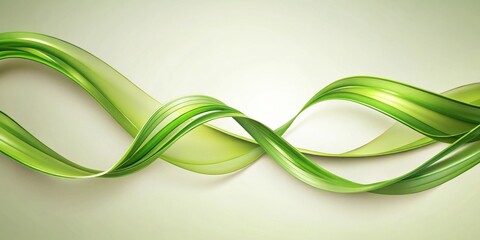 Fototapeta premium Abstract Green Wave Flowing Design Elegant Curves and Smooth Transitions on a Soft Background