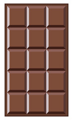 chocolate bar isolated on white