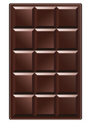 chocolate bar isolated on white