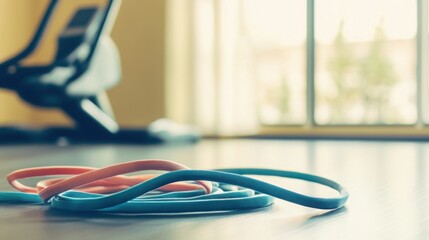 Physical therapy room with rehabilitation equipment, showcasing modern healthcare facilities for patient recovery and mobility improvement.