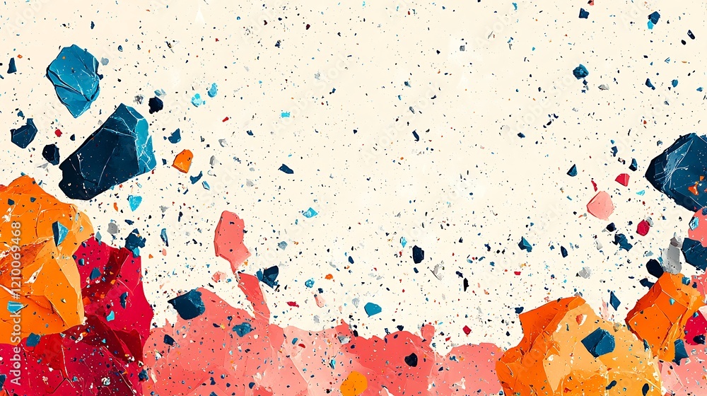 Poster abstract colorful explosion: a vibrant and dynamic abstract artwork featuring an explosion of colorf