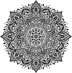Circular pattern in the form of a mandala. Henna tatoo mandala. Mehndi style. Decorative pattern in oriental style. Coloring book page vector files Mandala ornament illustration