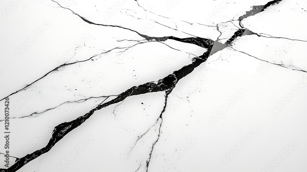 Poster cracked surface abstract: a stark yet mesmerizing abstract texture of deep black cracks spiderwebbin