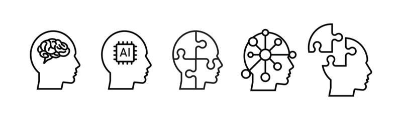 Creativity innovation set of web icons style. Creative business solutions icons for web and mobile app.