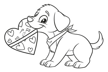 dog and bone happy valentine day 