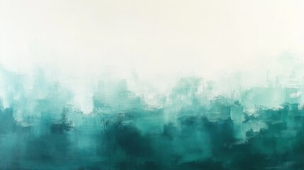Obraz premium Abstract Teal and White Painted Canvas Texture