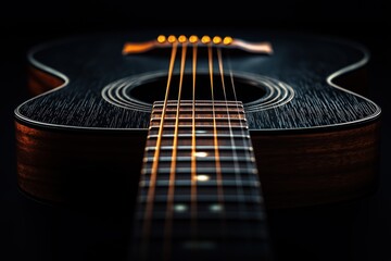 Fototapeta premium Detailaufnahme von hochwertigen Gitarren in edlem Design