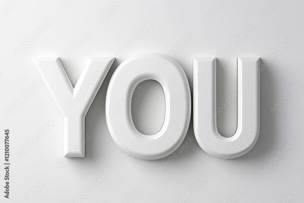 Poster A minimalist design featuring the word 