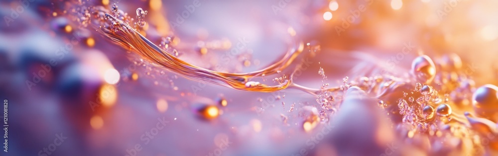 Poster dreamy abstract background showcasing soft colors and fluid shapes flowing gracefully through a surr