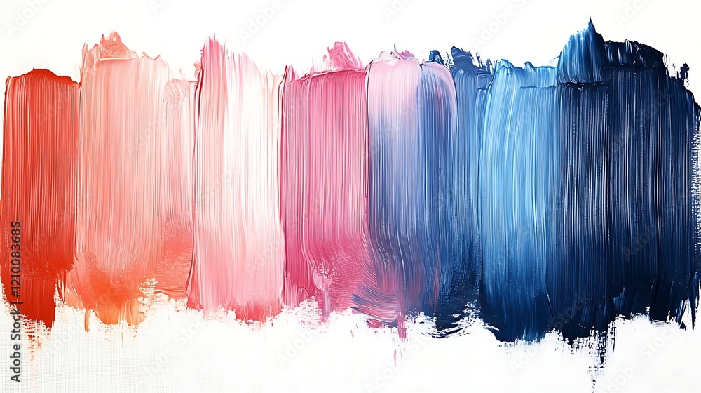 Poster abstract color swatch: vibrant streaks of paint create a captivating abstract pattern in warm and co