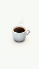 Stylized coffee cup emoji showcasing rich coffee and soft steam