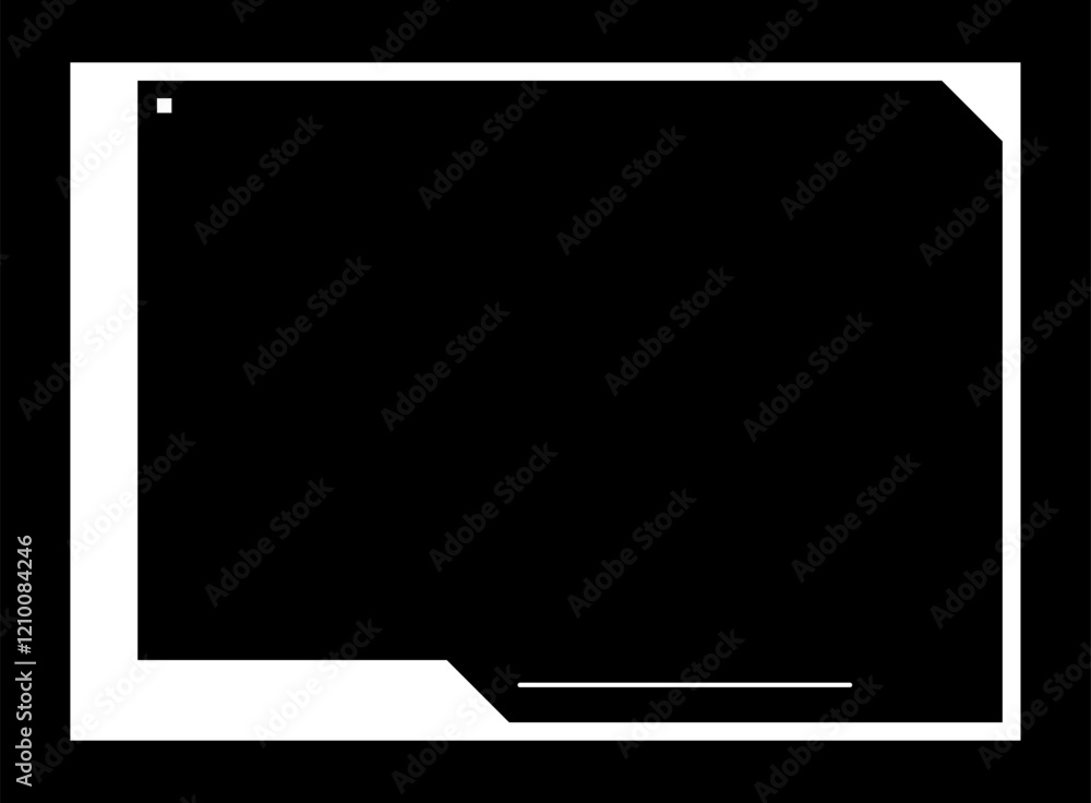 Poster square frame for video media player interface. online stream futuristic technology style.