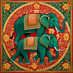 Obraz premium Traditional Thai Textile Patterns 