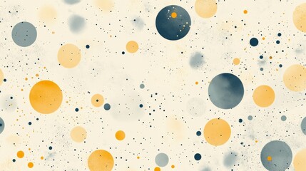 Abstract art featuring scattered circles and dots