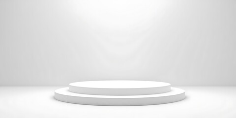 Minimalist White Product Display Platform Mockup